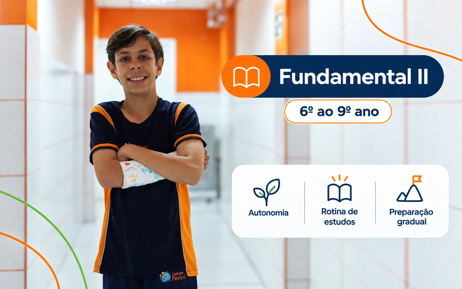 Capa do Ensino Fundamental II do Colégio Perini — 6º ao 9º ano